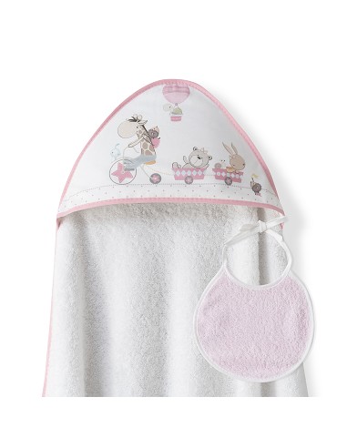 Bath Towel 1X1 Mt. Mod Jirafa-Bicicleta+Baby Bib