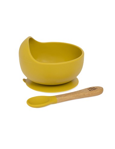 Bowl with suction cup + silicone spoon